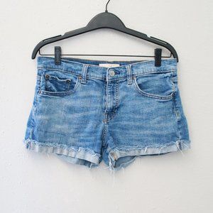 GAP 3" Frayed Cuffed Denim Mid Rise Jean Shorts